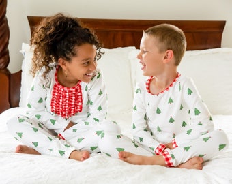 Personalized Christmas Pajamas/ Kids Christmas PJ's size NB-3XL Christmas Jammies/ Monogrammed Pajamas/ Holiday Pajamas/ Matching PJ's Clothing Unisex Kids Clothing Pyjamas & Robes Pyjamas 