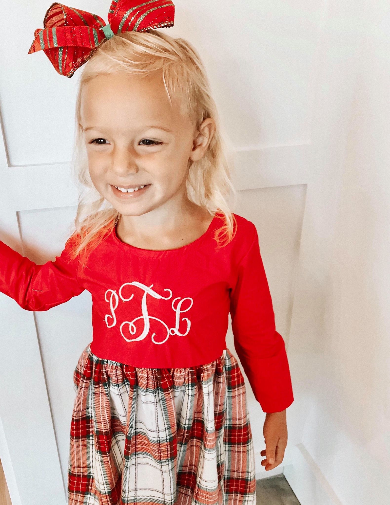 Toddler Christmas Dress Red Plaid Christmas Dress Baby Etsy
