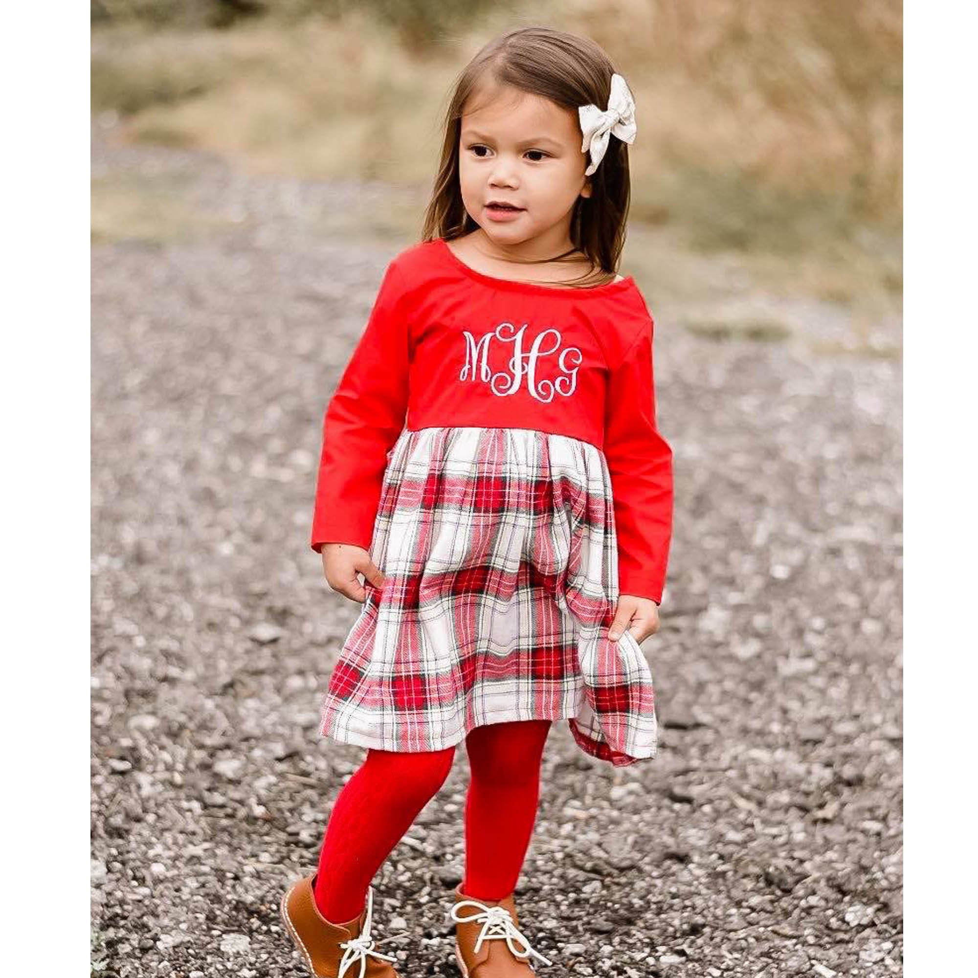 Toddler Christmas Dress Red Plaid Christmas Dress Baby Etsy