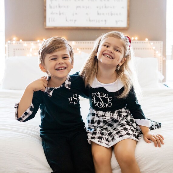 boy girl matching holiday outfits