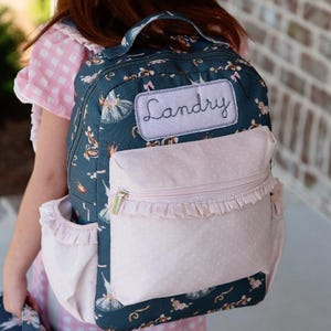 Petite danseuse - sac à dos personnalisé - sac à dos pour enfants - sac à lunch - sac à dos assorti - brodé - monogramme - maternelle - préscolaire