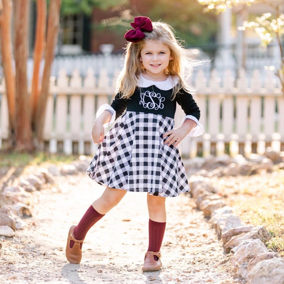 Buffalo Check Dress Toddler Girls Matching Christmas Outfits | Etsy