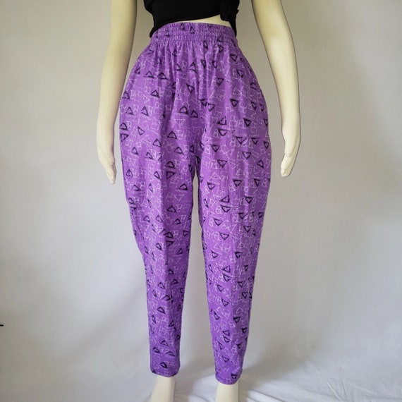 vintage pants purple pants new wave pants 80s pant