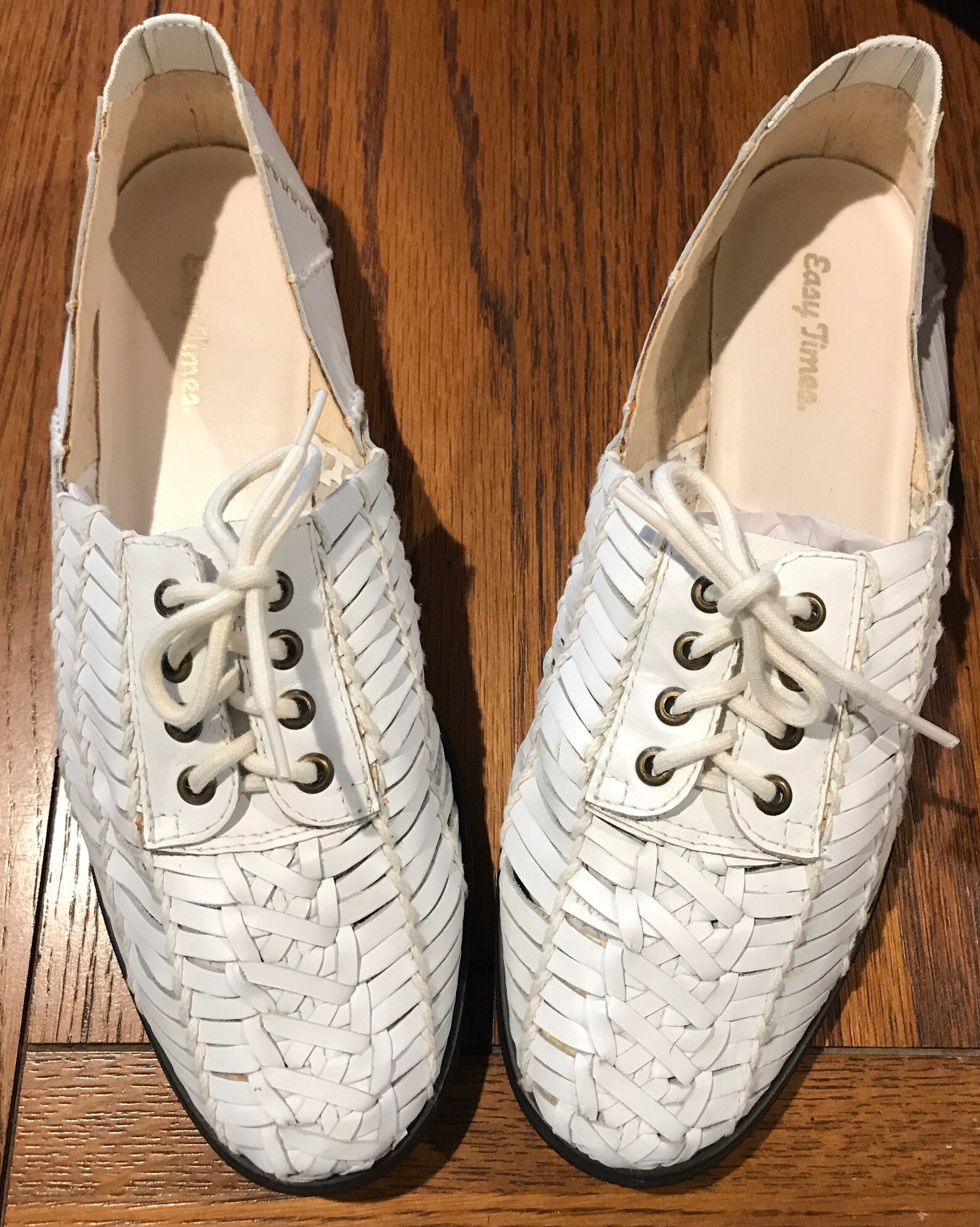 Vintage Size 9 Huaraches Huarache Shoes Brazil White Leather | Etsy
