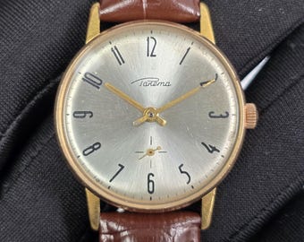 Raketa 16 Jewels Gold Plated USSR wristwatch caliber 2603 Soviet Union watch Ракета 1970s