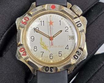 Wostok General's Military Commander Wristwatch caliber 2414A SU Vostok watch Восток Командирские 1990s