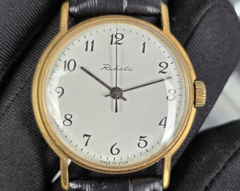 Raketa 19 Jewels Gold Plated USSR wristwatch caliber 2609.1 Soviet Union watch Ракета 1970s