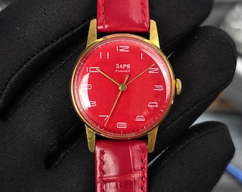 Zaria 17 Jewels SU wristwatch mechanical caliber 2009.1 SU Soviet Union watch Заря USSR 1970s