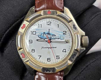 Wostok Helicopter KA-27 Commander USSR Wristwatch caliber 2414A SU Vostok Soviet Union watch Восток Командирские 1990s