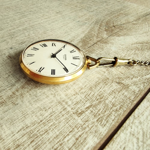 Raketa SU pocket watch caliber 2609.HA Gold Plated Soviet Union 1980s