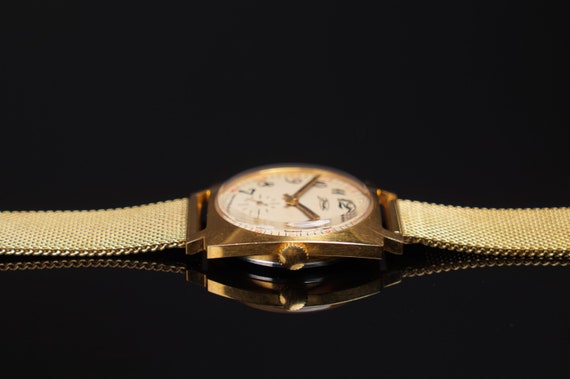 ZIM 15 Jewels Gold Plated USSR Wristwatch caliber… - image 7