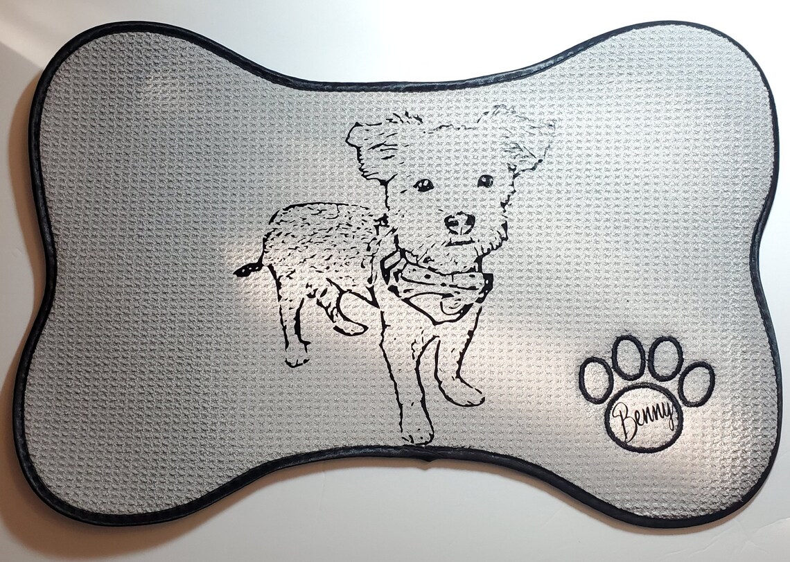 Custom Photo Pet Placemat Pet Mat Personalized Dog Mat Pet Etsy