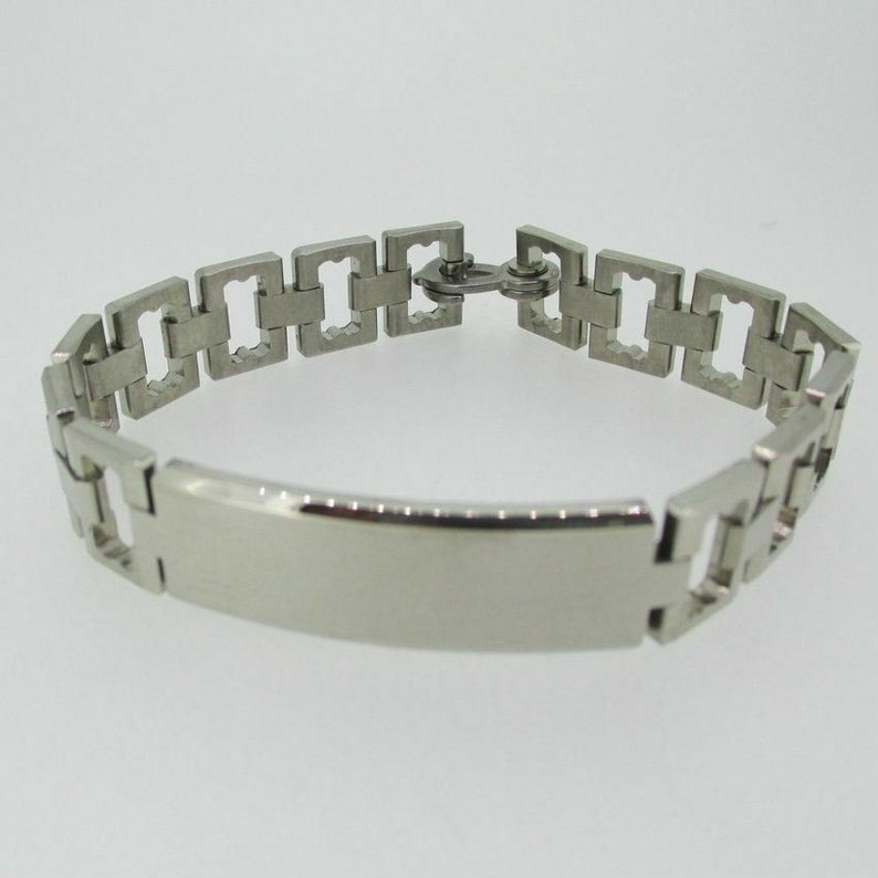 VINTAGE Speidel ID Bracelet Silver Tone New Old Stock with Etsy