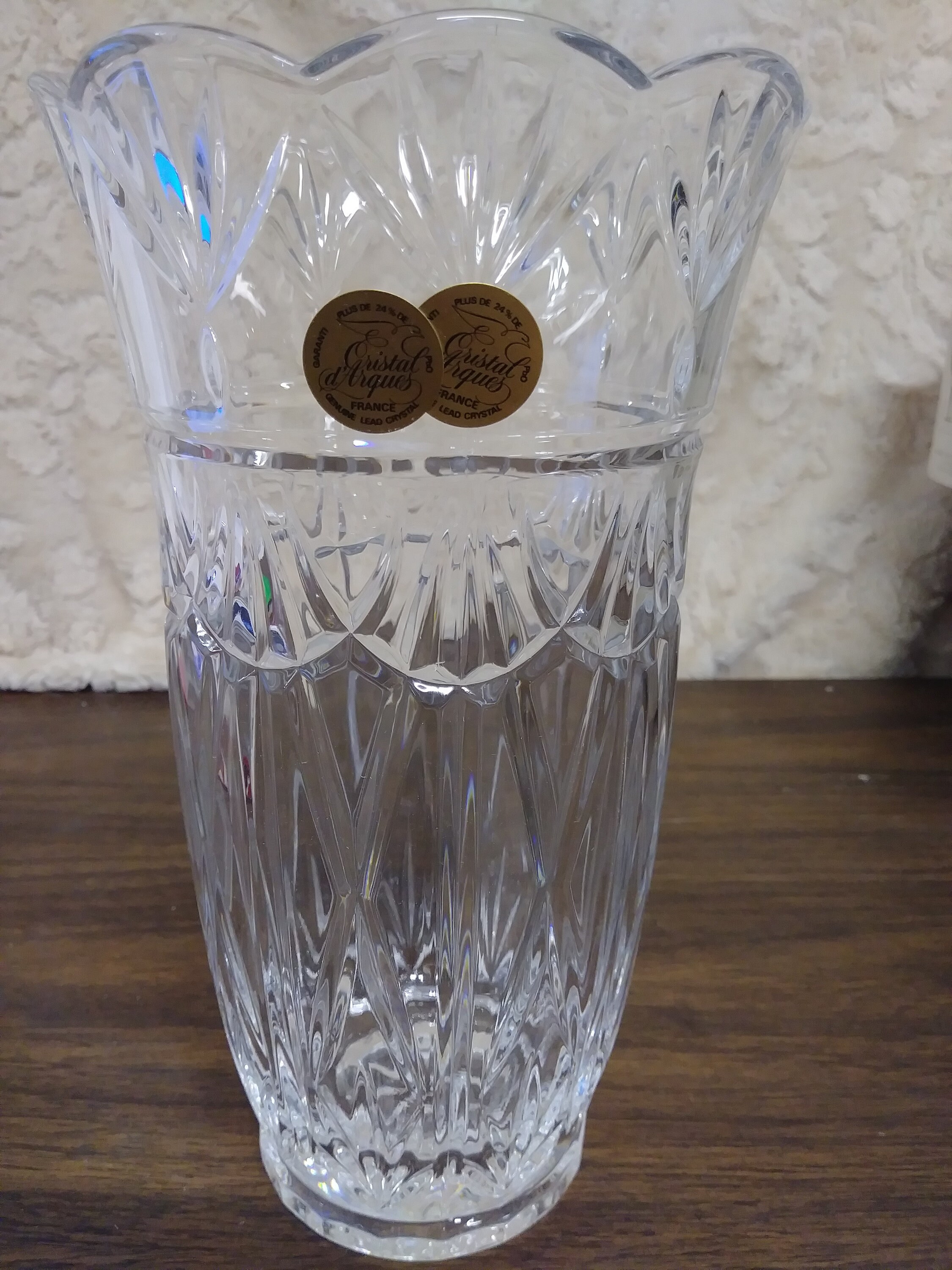 Cristal D' Arques Vase French Vintage French Crystal Etsy