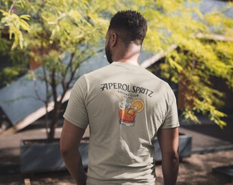 Aperol Spritz Social Club Unisex Heavy Cotton Tee Beige / Sand, Casual Graphic Tee, Summer Drink Shirt, Gift for Friends, Party Attire