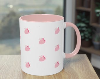 Mug piggy with wings - cute ceramic mug, mug animal motif, coffee mug piggy 325 ml (11oz)