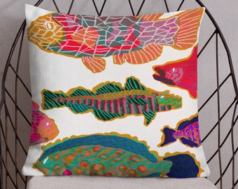 MATISSE LIKE fish pillow / Home decor / Fish Pillow / Gift for girlfriend  / Scandinavian decor / Housewarming gift / Cottage decor