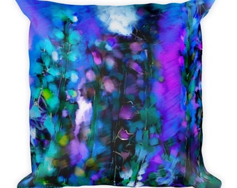 BLUE LUPINES PILLOW / Garden art / throw pillow / Modern home decor / Scandinavian decor / cozy decor / Housewarming gift