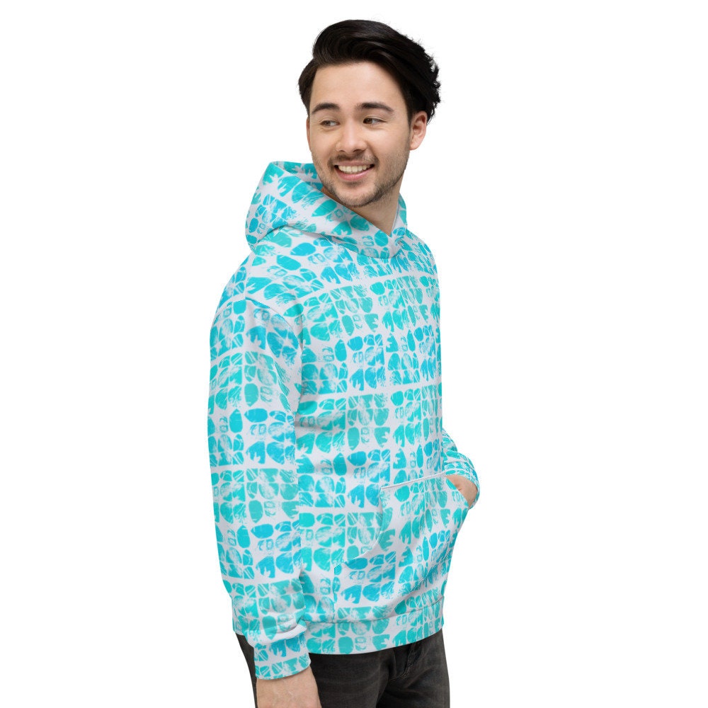 Turquoise Hooded Sweater main image 1