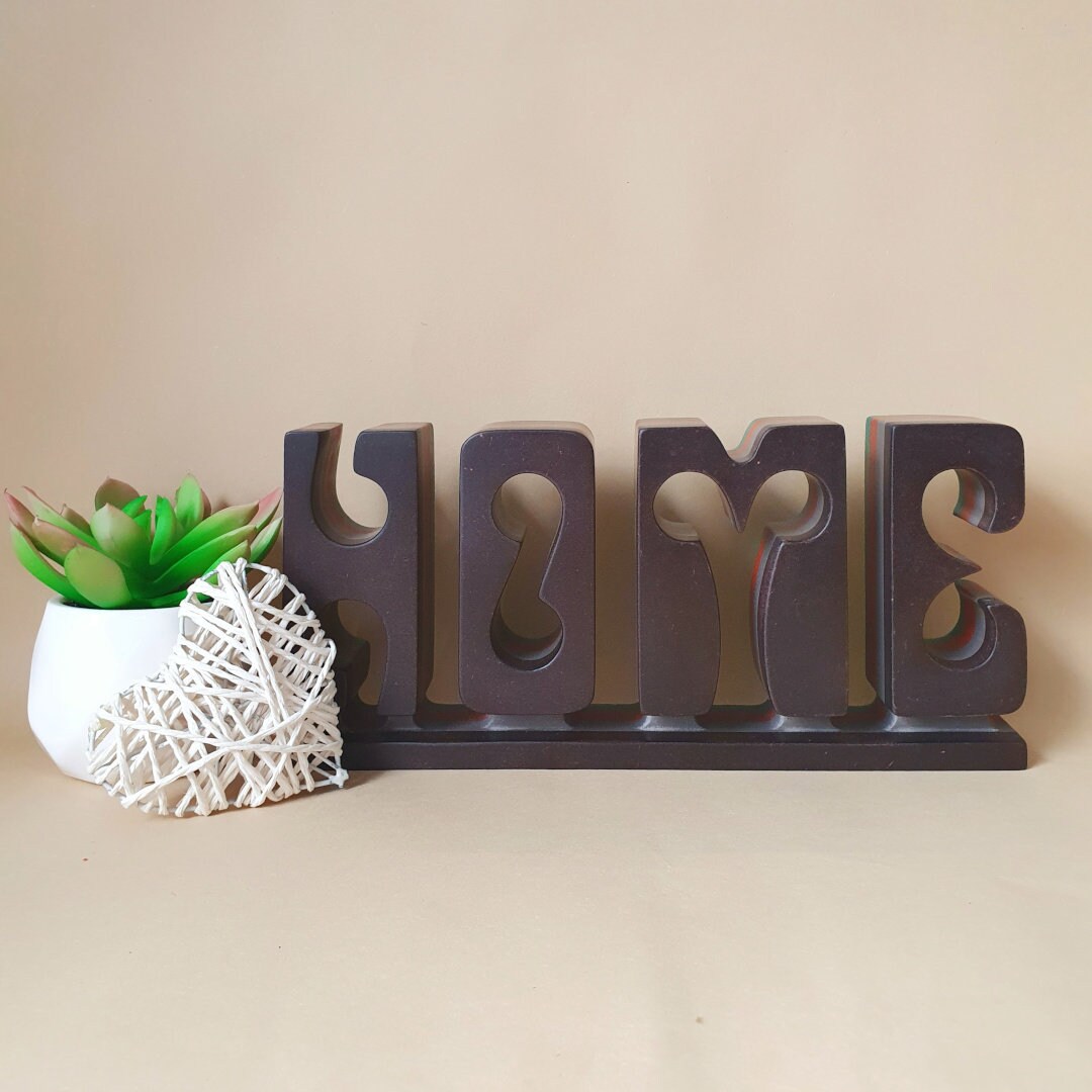 Wood Home Sign 3D Sign Freestanding Sign Home Sign Home Etsy