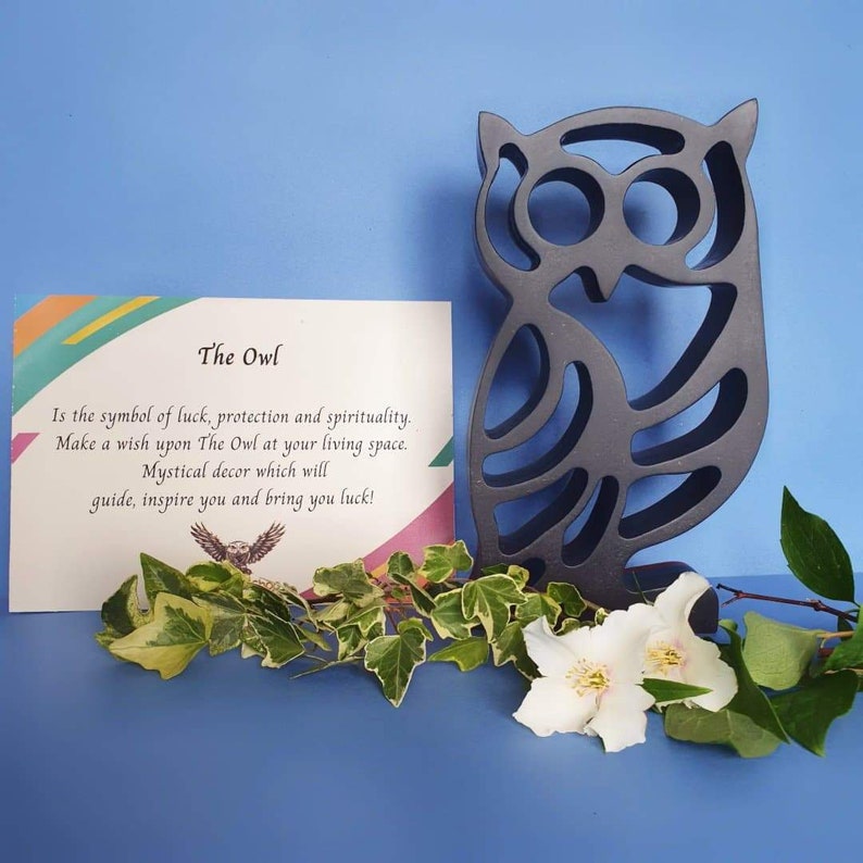 Good Luck Gift Wood Owl Owl Decor Good Luck Symbol Wood Etsy