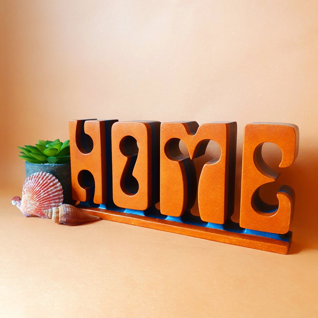 Wood Home Sign 3D Sign Freestanding Sign Home Sign Home Etsy