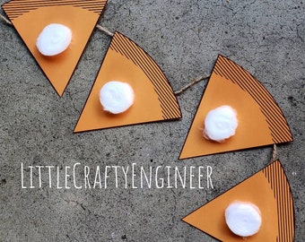 PUMPKIN PIE GARLAND//Instant Download//Friendsgiving Banner//Thanksgiving Banner//Pumpkin Pie Banner//Pumpkin Pie  Bunting/Digital Download