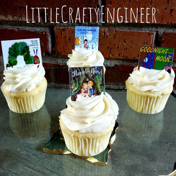 STORYBOOK BABY SHOWER Cupcake Toppers//Instant Download//Printable Storybook Toppers//Digital Download Storybook Toppers