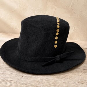 Frank Olive black felt grosgrain vintage black hat Womens Vintage Frank Olive Excello Black 100% | Mercari main image 3