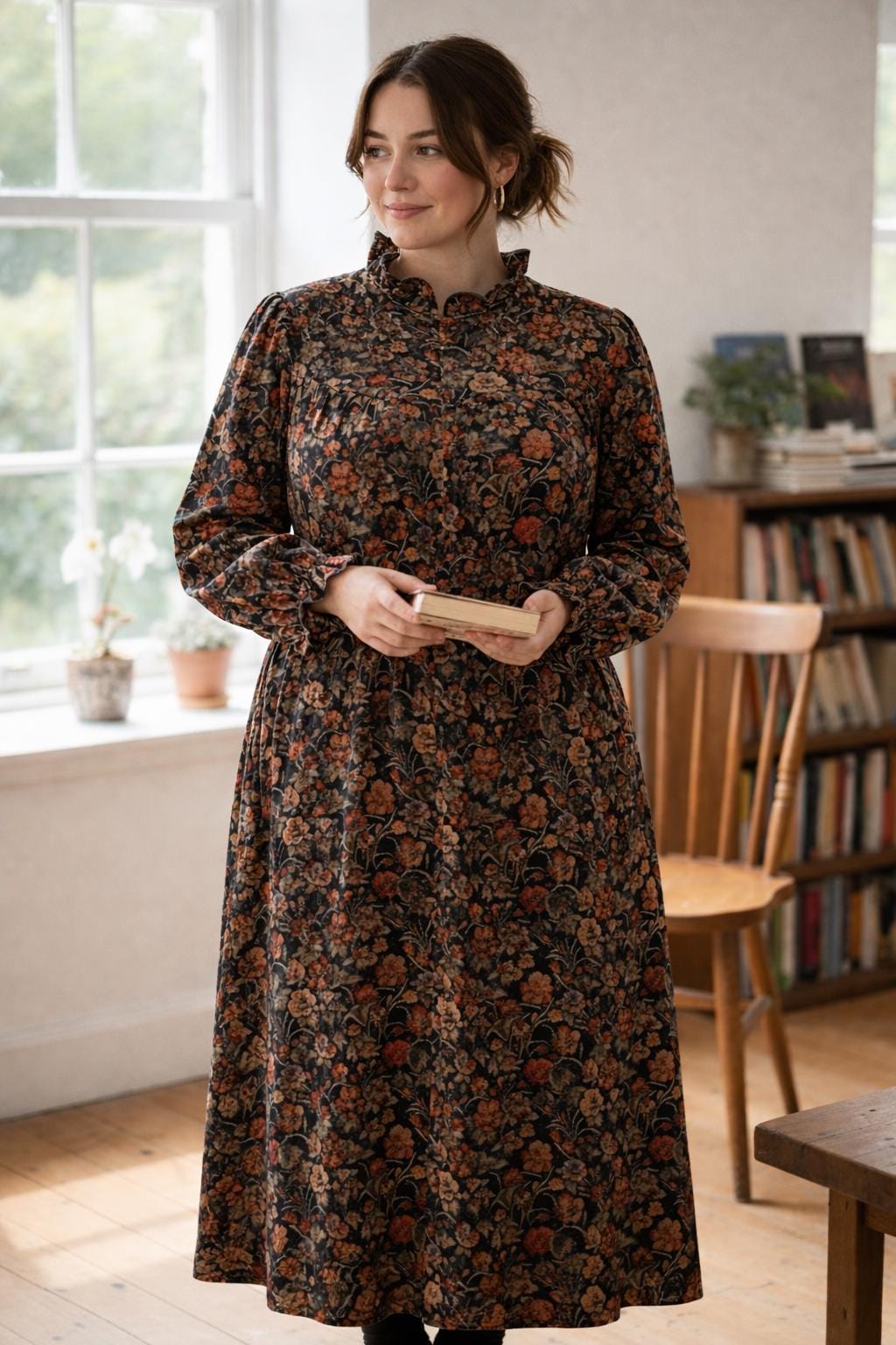 Velvet Empire Waist Midi Dress - Etsy