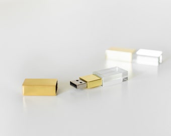 2 clés USB Crystal Gold 3.0