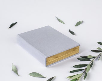 Personalized-linen photo box / Lavender