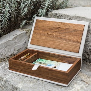 Silver wooden photo box with golden crystal usb flash drive/ Linen Photo Box / Engraved wedding photo box