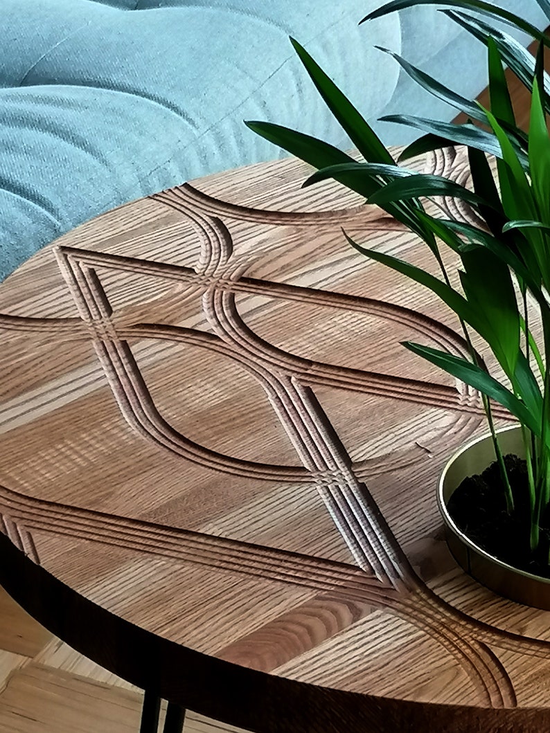 Plant Table Stand Wooden Side Table Flower Stand Round Etsy