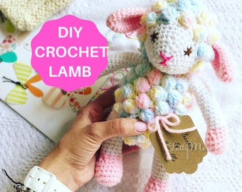 Crochet toy pattern PDF tutorial Amigurumi sheep tutorial, crochet lamb pattern, amigurumi pattern, crochet animal pattern, Easter lamb pdf