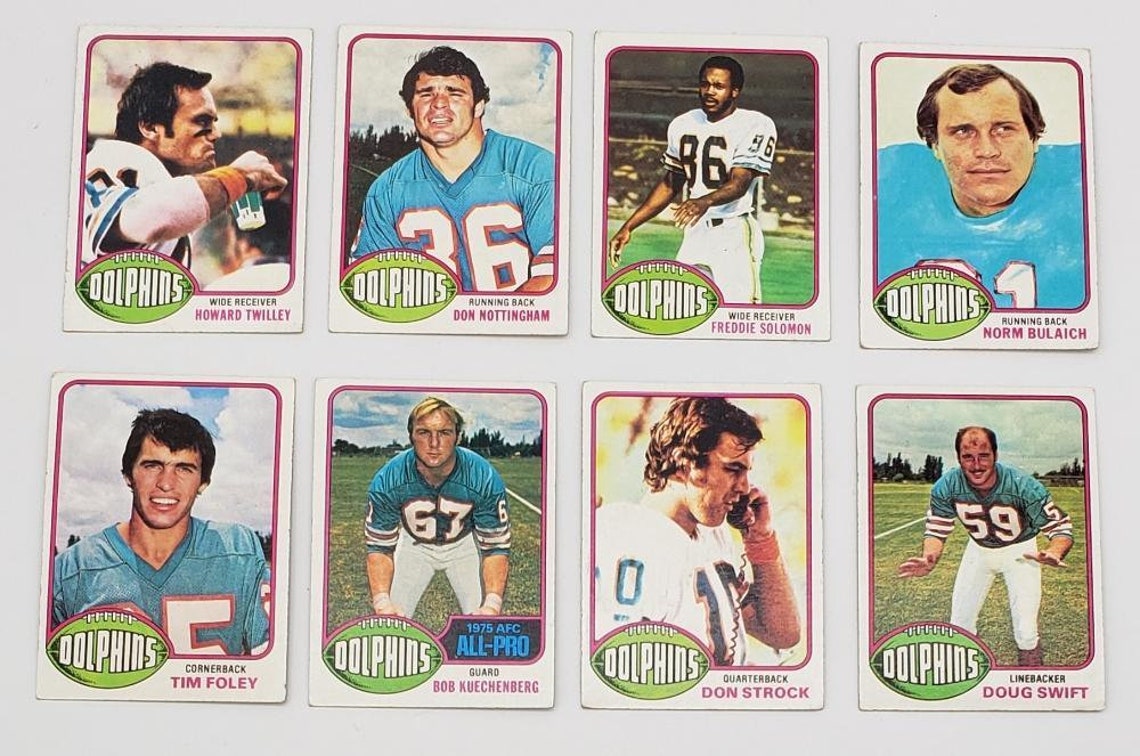 1976 Topps Chewing Gum Football Cards Miami Dolphins | Etsy