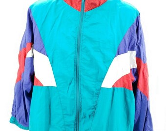 Vintage Cabazon Multi Color Windbreaker XL