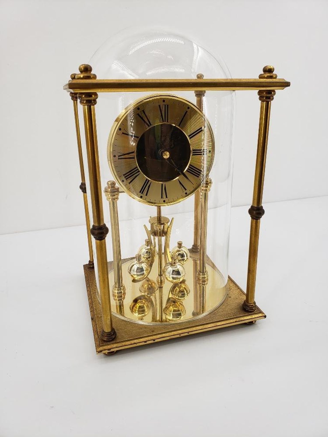 Benchmark Quartz Domed Pendulum Latón Mantel Clock West Etsy