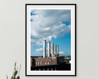 Kearney Power Station from the Pulaski Skyway, New Jersey, Fine Art Print, Edison, Newark, Wall Art