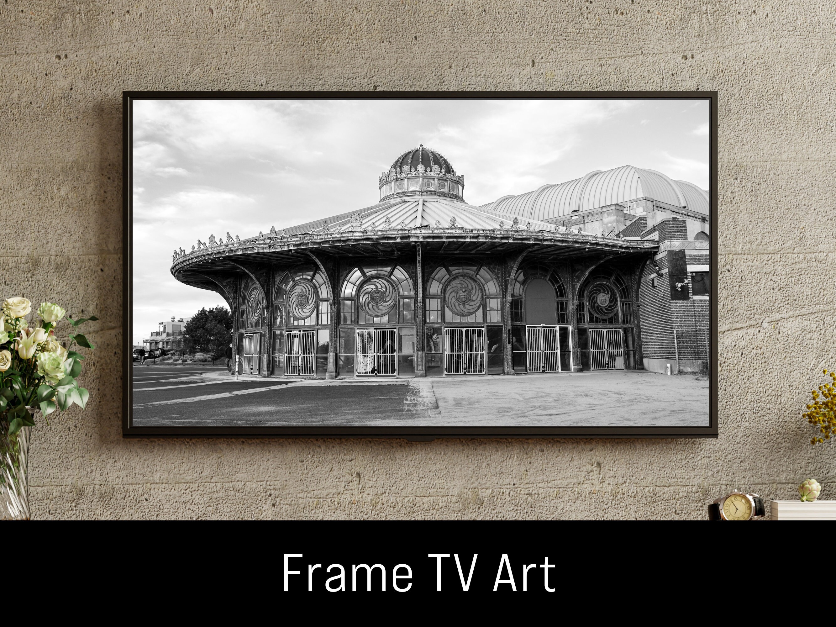 Asbury Park Boardwalk Carousel, New Jersey Wall Decor, Frame TV Digital Art, Digital Print Download