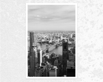 NYC Brooklyn Bridge Photography Print, NYC Wall Art, Fine Art Print