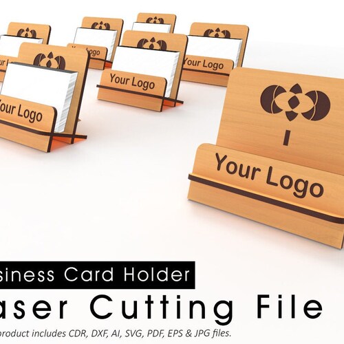 Business Card Holder Laser Cutting File Etsy