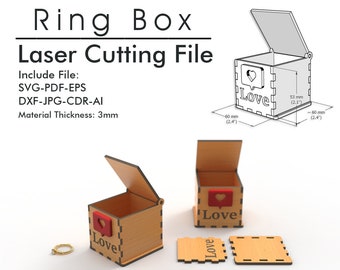 Ring Box - laser cut file