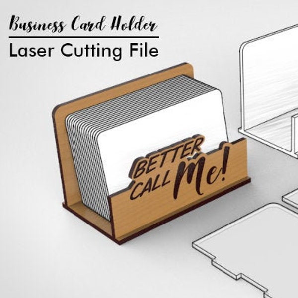 Business Card Holder - laser cut file