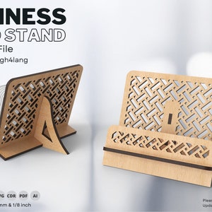 Business card stand, Laser cut files, svg, Glowforge Crafts, laser, wooden business card holder, business card stand