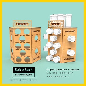 Spice Rack  - Laser cutting File