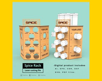 Spice Rack  - Laser cutting File