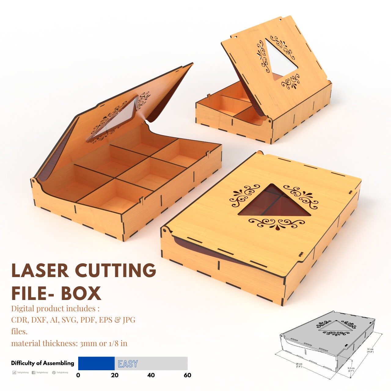 BOX Laser Cut File - Etsy