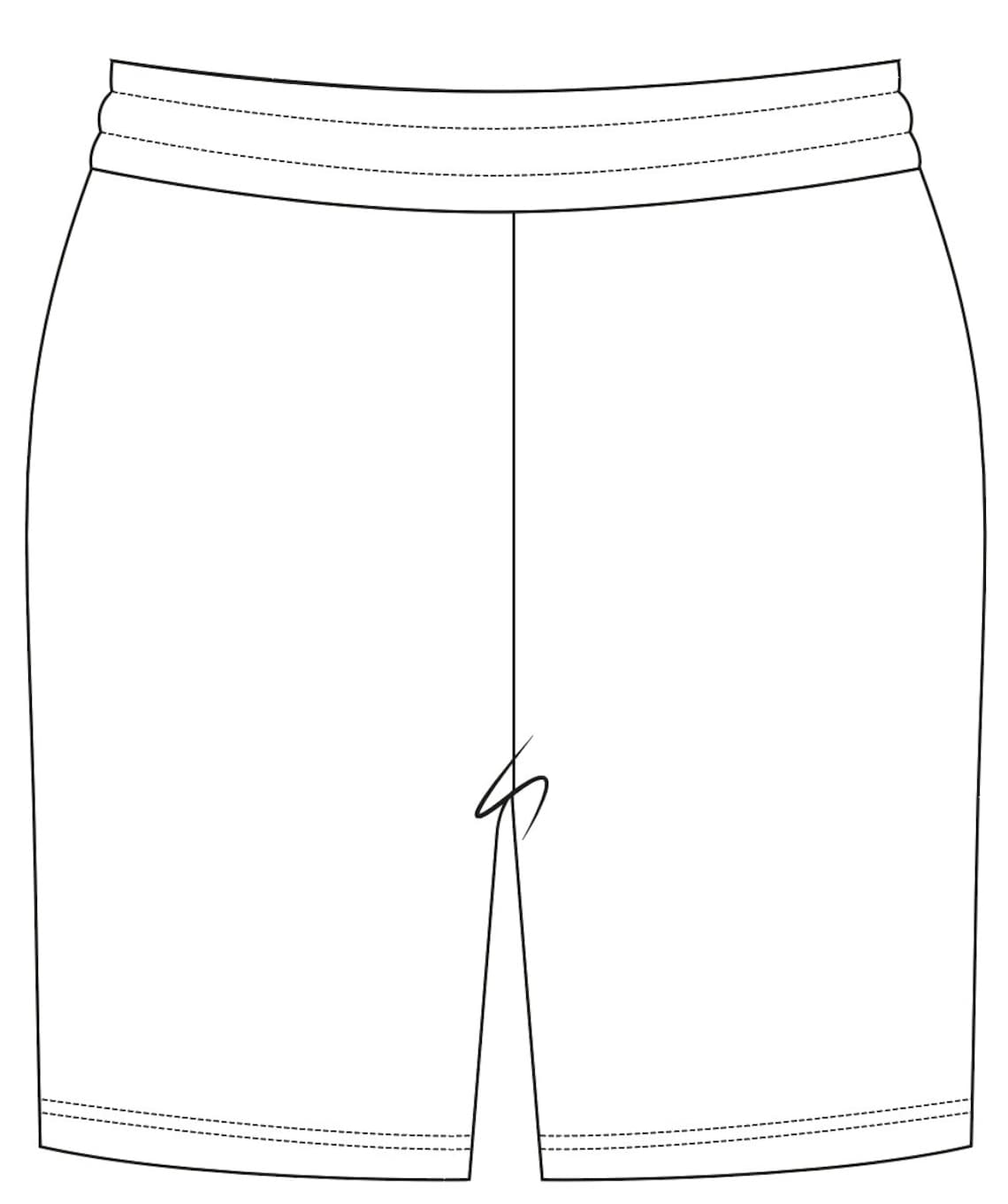 Jersey Shorts SVG Vector CAD Unisex Jersey Shorts Etsy UK