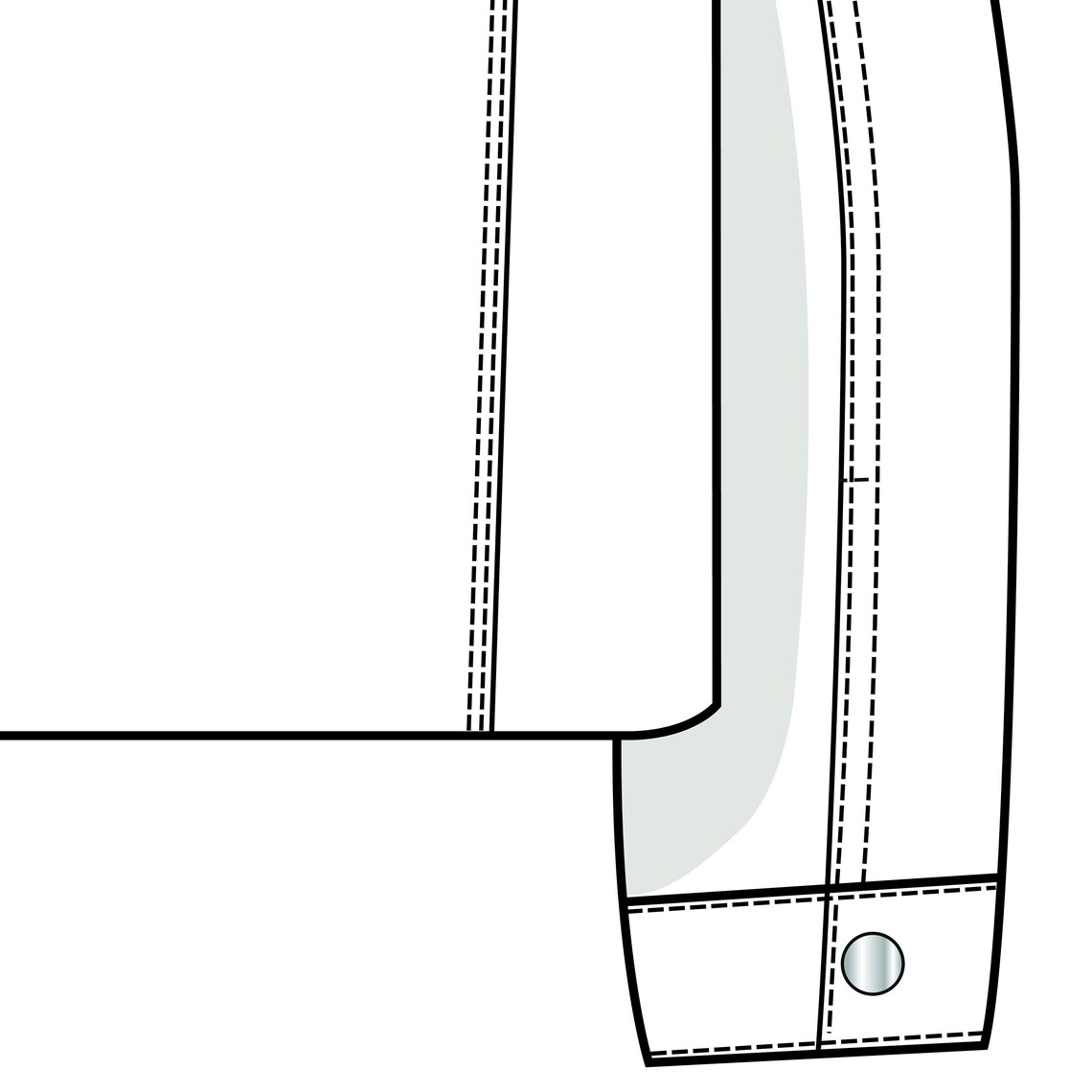 Vector Denim Jacket, Flat Sketch, for Adobe Illustrator Western Jacket